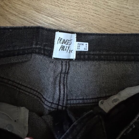 Princess Polly Ripped Jeans - Dark Wash - Picture 2 of 3